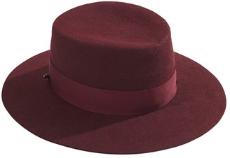 House Of Lafayette Reed Felt Flat Top Hat