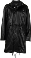 Thumbnail for your product : GOEN.J Hooded Leather Coat
