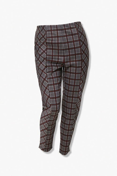 orange and black plaid pants