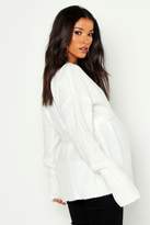 Thumbnail for your product : boohoo Maternity Tie Waist Wrap Cardigan