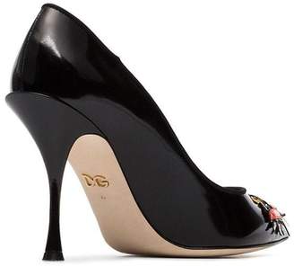 Dolce & Gabbana 90 Patent 'Wow' Embroidered Pumps
