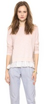 Thumbnail for your product : Clu Paneled Ruffled Pullover