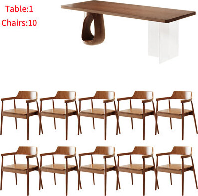 Brishher Modern simple style solid wood acrylic table set