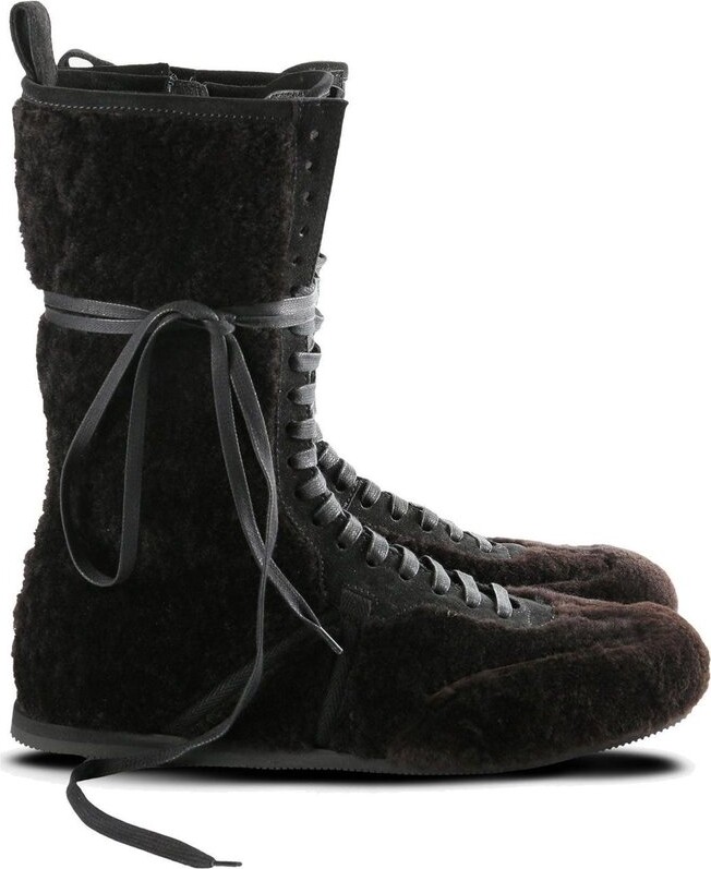 Ann Demeulemeester Fides Soft High Top Boxing Sneakers