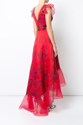 Marchesa Notte by High Low Plunging Gown
