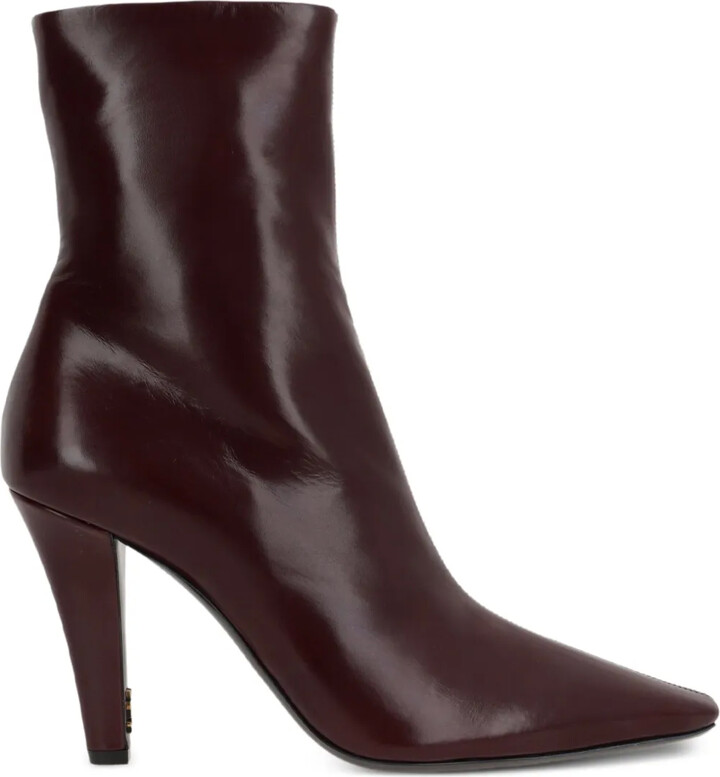 Saint Laurent Le Maillon Chain-strap Leather Knee-high Boots