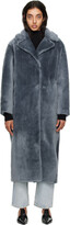 Blue Long Fur Coat 