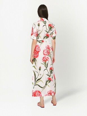 Dolce & Gabbana Floral-Print Shirt Dress