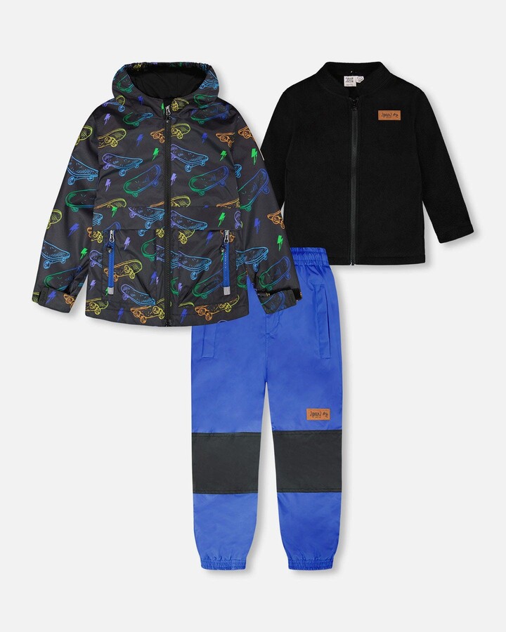 Deux Par Deux 3-in-1 Two-Piece Mid-Season Skateboards Outerwear Set