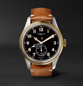 Thumbnail for your product : Montblanc 1858 Automatic 44mm Stainless Steel And Leather Watch, Ref. No. 116479