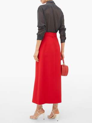 Dolce & Gabbana Wool Midi Skirt - Womens - Red