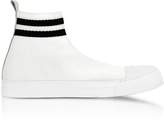 Thumbnail for your product : Neil Barrett White/Black Tech Knit Fabric Skater Boots