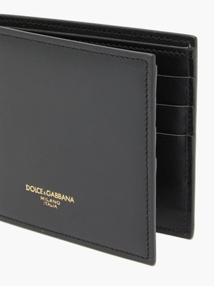 Dolce & Gabbana Logo Bi-fold Leather Wallet - Black