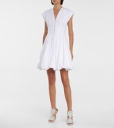 Thumbnail for your product : Alaia Cotton-blend pleated minidress