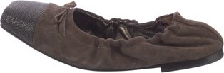 Brunello Cucinelli Monili Suede Ballet Flats
