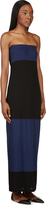 Thumbnail for your product : Calvin Klein Collection Black & Navy Striped Letties Maxi Dress