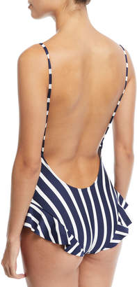 Milly Bondi Vertical-Stripe One-Piece Swimsuit