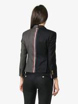 Thumbnail for your product : Thom Browne stripe detail two-tone silk blazer