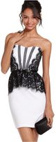 Thumbnail for your product : Roberta Juniors Dress, Strapless Belted Lace