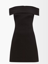 Thumbnail for your product : Emilia Wickstead Charlie Off-the-shoulder Crepe Dress - Black