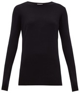 Thumbnail for your product : Raey Long-line Fine-knit Cashmere Sweater - Navy