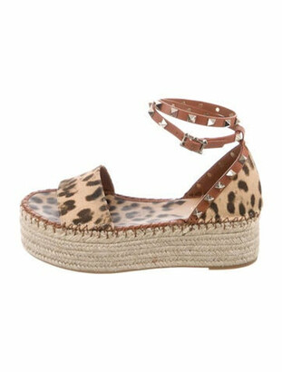 cow print espadrilles
