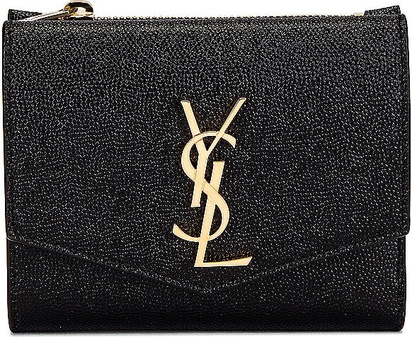 Saint Laurent Uptown Compact Wallet in Black