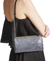 Thumbnail for your product : Jimmy Choo ELLIPSE Navy and Silver Coarse Glitter Dégradé Clutch Bag