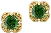 Thumbnail for your product : Gucci 18K Yellow Gold & Green Tourmaline Interlocking G Earrings With Butterfly Clasp