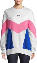 Thumbnail for your product : MSGM Colourblock Long Sleeve Crew Neck Sweatshirt