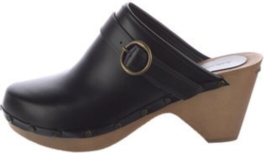 Isabel Marant Leather Mules Black Round-Toes Platform Includes Box & Dust Bag Unfortunately due to restrictions this item may not be eligible for shipping in all areas.