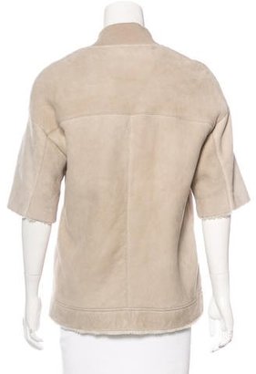 AllSaints Shearling Short Sleeve Jacket