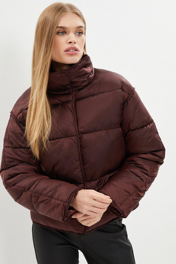 Funnel Neck Puffer Jacket ShopStyle