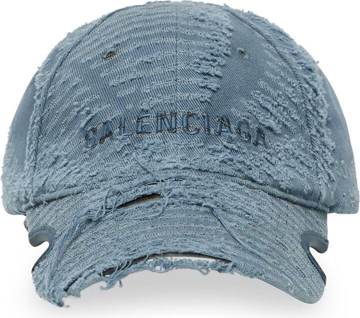 BALENCIAGA キャップ LASER DESTROYED cap Balenciaga Black Laser Destroyed Cap Balenciaga