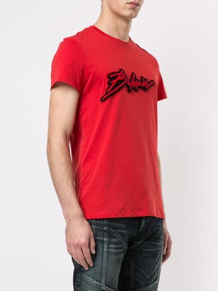 Balmain terry logo patch T-shirt