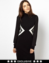 Thumbnail for your product : Esprit Geo Print Knitted Polo Dress