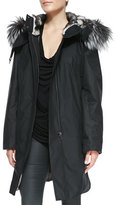 Thumbnail for your product : Helmut Lang Ultimate Fur-Trim Zip Coat