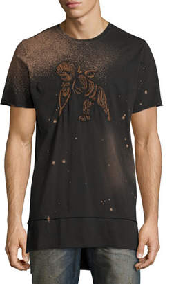 PRPS Embroidered Cherub Elongated T-Shirt, Black