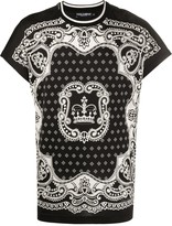 Thumbnail for your product : Dolce & Gabbana bandana and crown print T-shirt