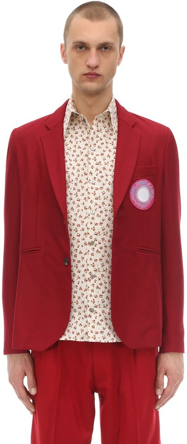 mens red wool jacket