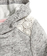 Thumbnail for your product : H&M Hooded Sweatshirt with Lace - Gray melange - Kids