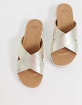 Thumbnail for your product : UGG Kari cross strap slides in gold