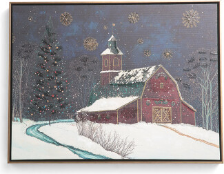 TJMAXX 25X19 Santas Western Workshop Framed Wall Art