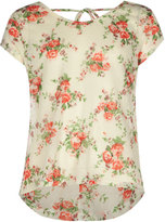 Thumbnail for your product : Full Tilt Floral Print Girls Tie Back Top