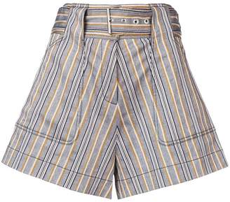 Derek Lam 10 Crosby Belted Short with Patch Pockets