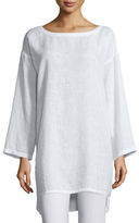 Thumbnail for your product : Eileen Fisher CLSSC ORG LINEN LONG TUNIC
