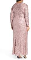 Thumbnail for your product : Marina Sequin Lace Keyhole Gown