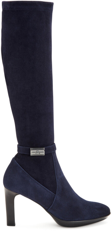 navy knee high boots