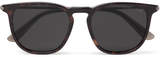 Thumbnail for your product : Bottega Veneta Square-Frame Tortoiseshell Acetate and Gunmetal-Tone Sunglasses - Men - Tortoiseshell