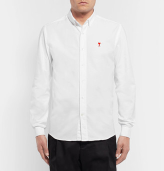 Ami Slim-Fit Button-Down Collar Cotton Oxford Shirt